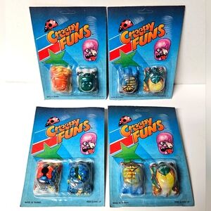 "Creepy Funs" Rare Vintage Sticky Toys lot of 4